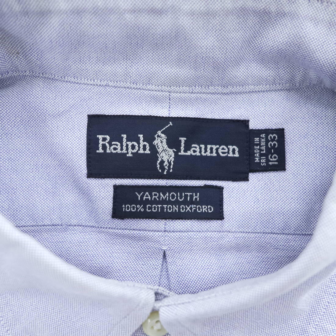 Ralph Lauren 90年代 ヴィンテージ YARMOUTH 長袖 オックスフォードシャツ L ブルー スモールポニー ロゴ 刺繍 ボタンダウン