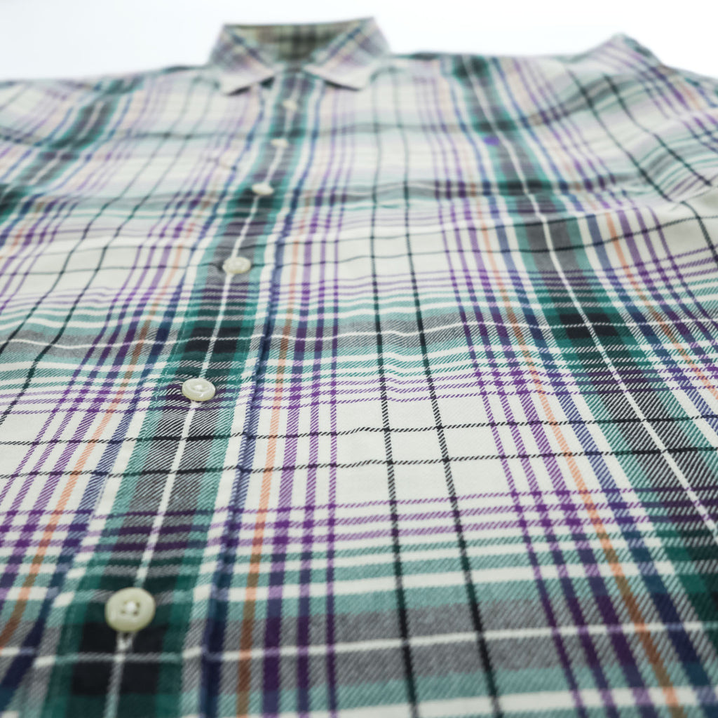 Polo Ralph Lauren 90年代 ヴィンテージ 長袖 チェックシャツ L ベージュ マルチカラー LOWELL SPORT スモールポニー ロゴ 刺繍