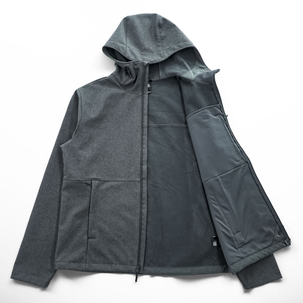 THE NORTH FACE マウンテンパーカー ソフトシェルジャケット L グレー 防水 WINDWALL フリースライナー NF0A4R27DYZ