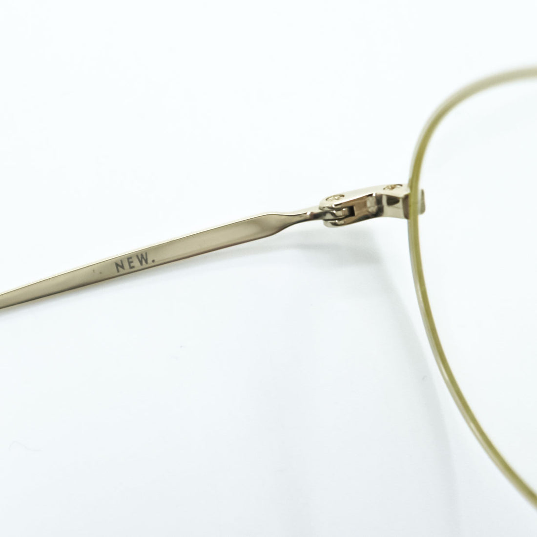 NEW.  ダブルブリッジ ラウンドメタル メガネ MAYBECK ボストン ゴールド NEWMAN 46_22-145-C2