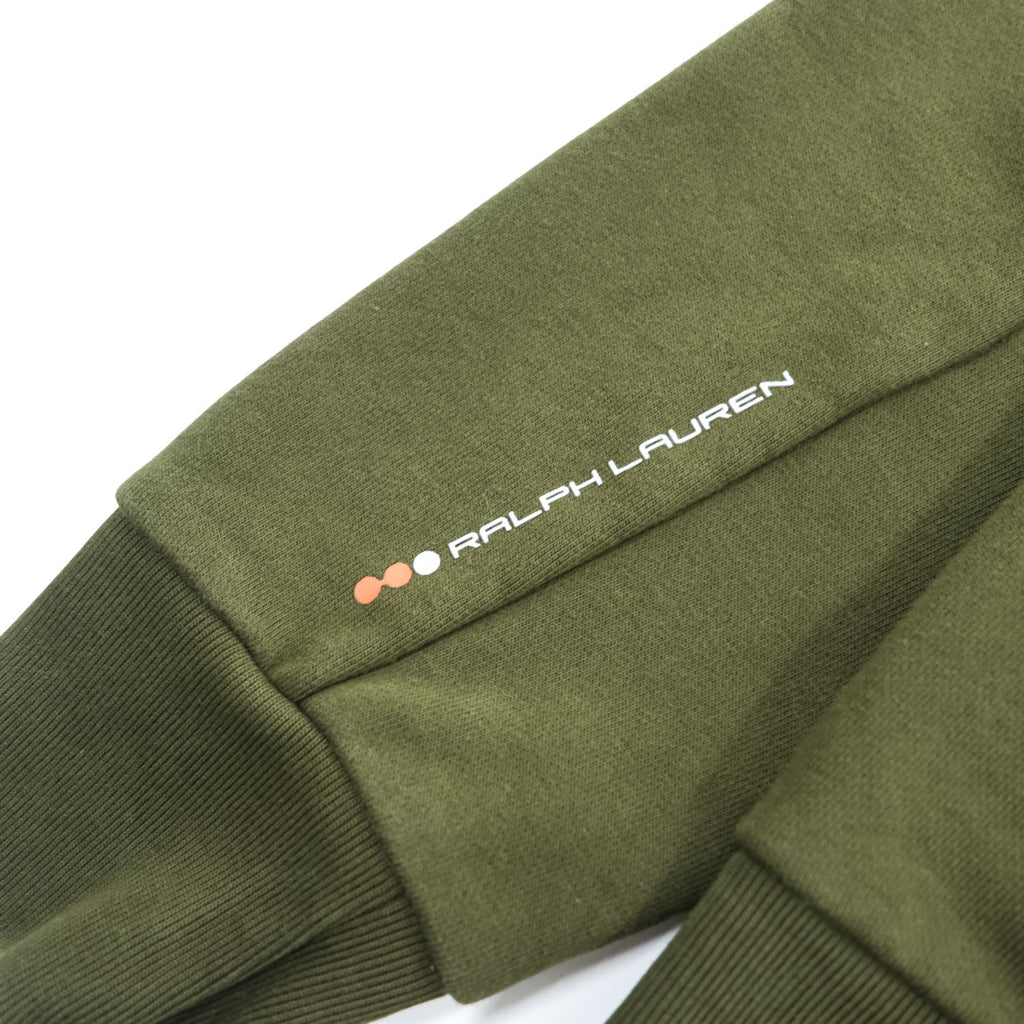 RLX Ralph Lauren ハーフジップ スウェット トレーナー L カーキ グリーン 胸ポケット