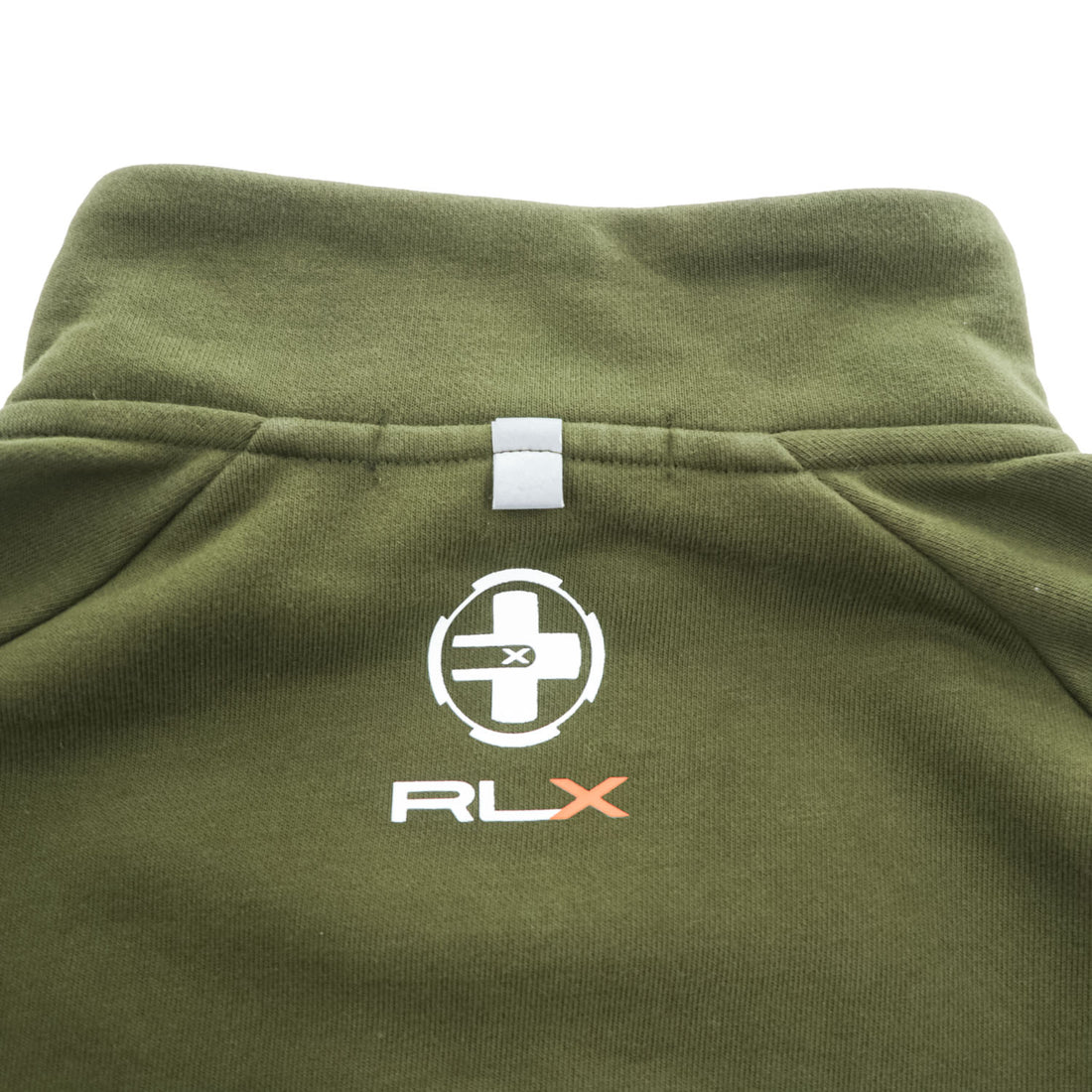 RLX Ralph Lauren ハーフジップ スウェット トレーナー L カーキ グリーン 胸ポケット