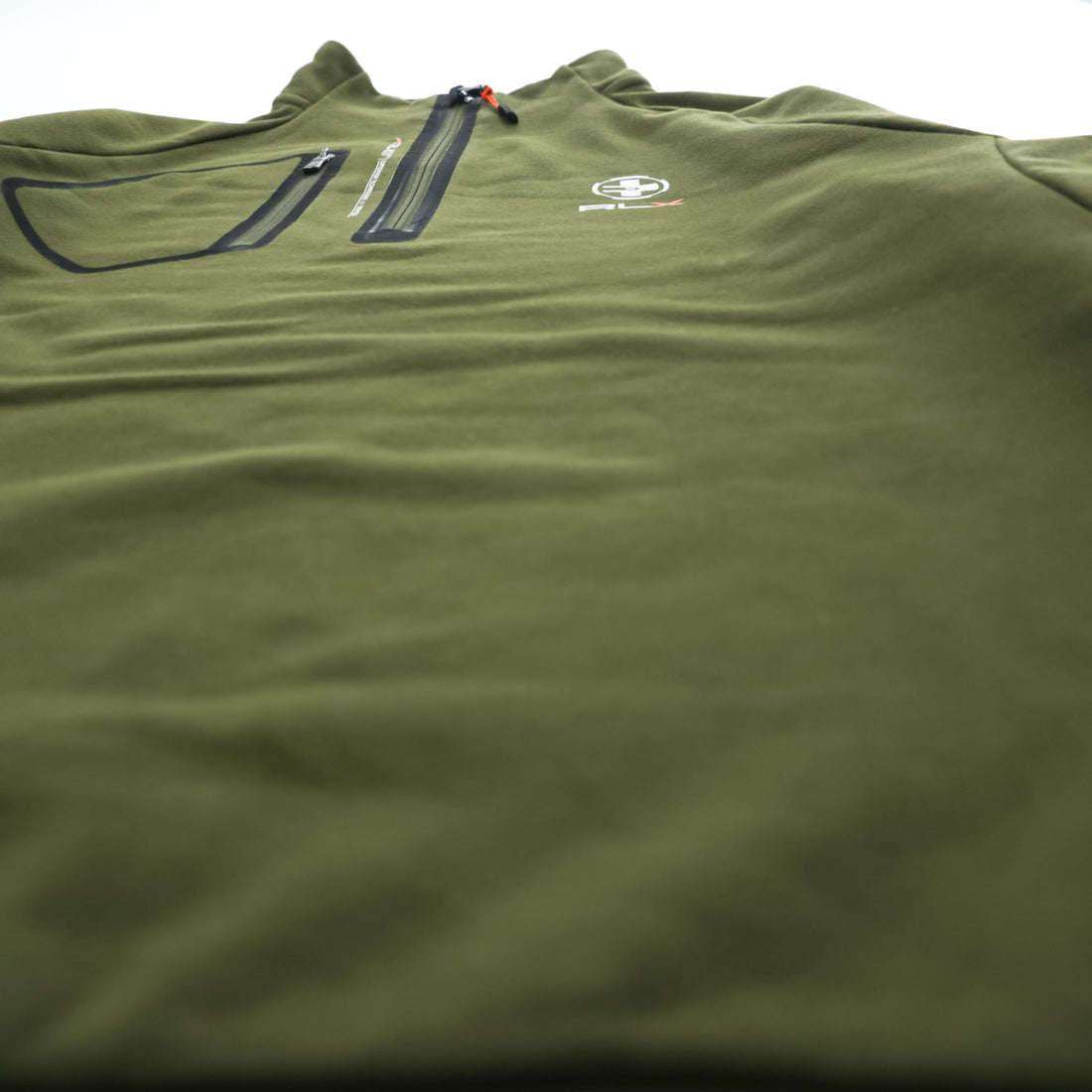 RLX Ralph Lauren ハーフジップ スウェット トレーナー L カーキ グリーン 胸ポケット