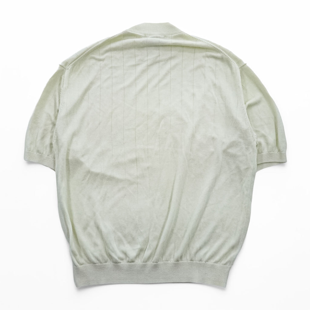 BARACUTA 90年代 ヴィンテージ 半袖 モックネック ニット セーター XL ホワイト