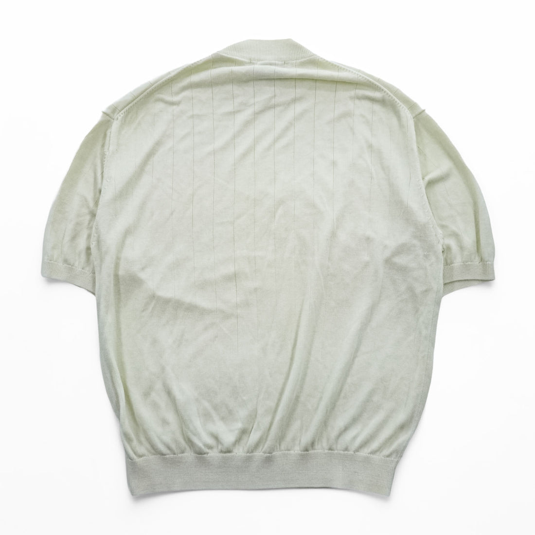 BARACUTA 90年代 ヴィンテージ 半袖 モックネック ニット セーター XL ホワイト
