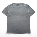 HARLEY DAVIDSON ピグメント染め ダメージ加工 ポケット Tシャツ XL グレー フェード