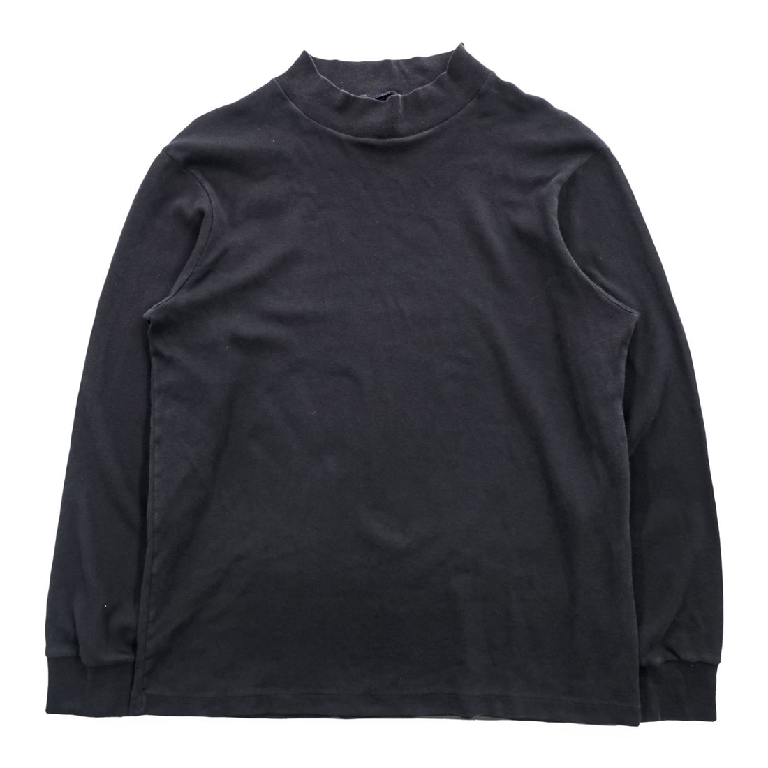 LANDS' END 90年代 USA製 ヴィンテージ 長袖 ボトルネック ロングスリーブ Tシャツ ロンT M ブラック