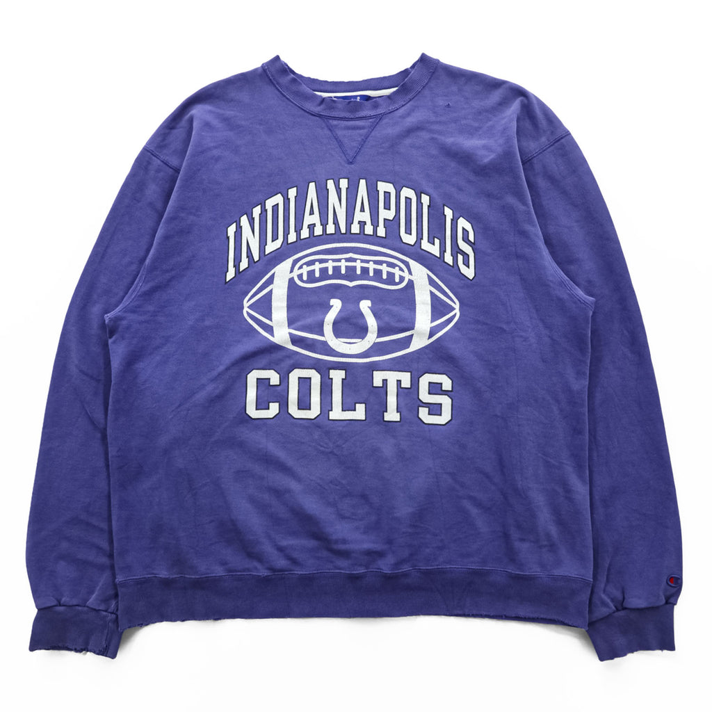 90s Champion Indianapolis Colts NFL Faded Purple Distressed Sweatshirt