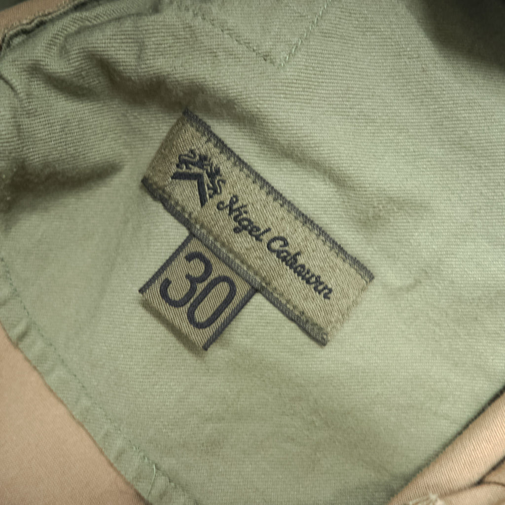 Nigel Cabourn 日本製 タック チノパンツ HOSPITAL PANT WEATHER CLOTH ベージュ プリーツ 80340050004