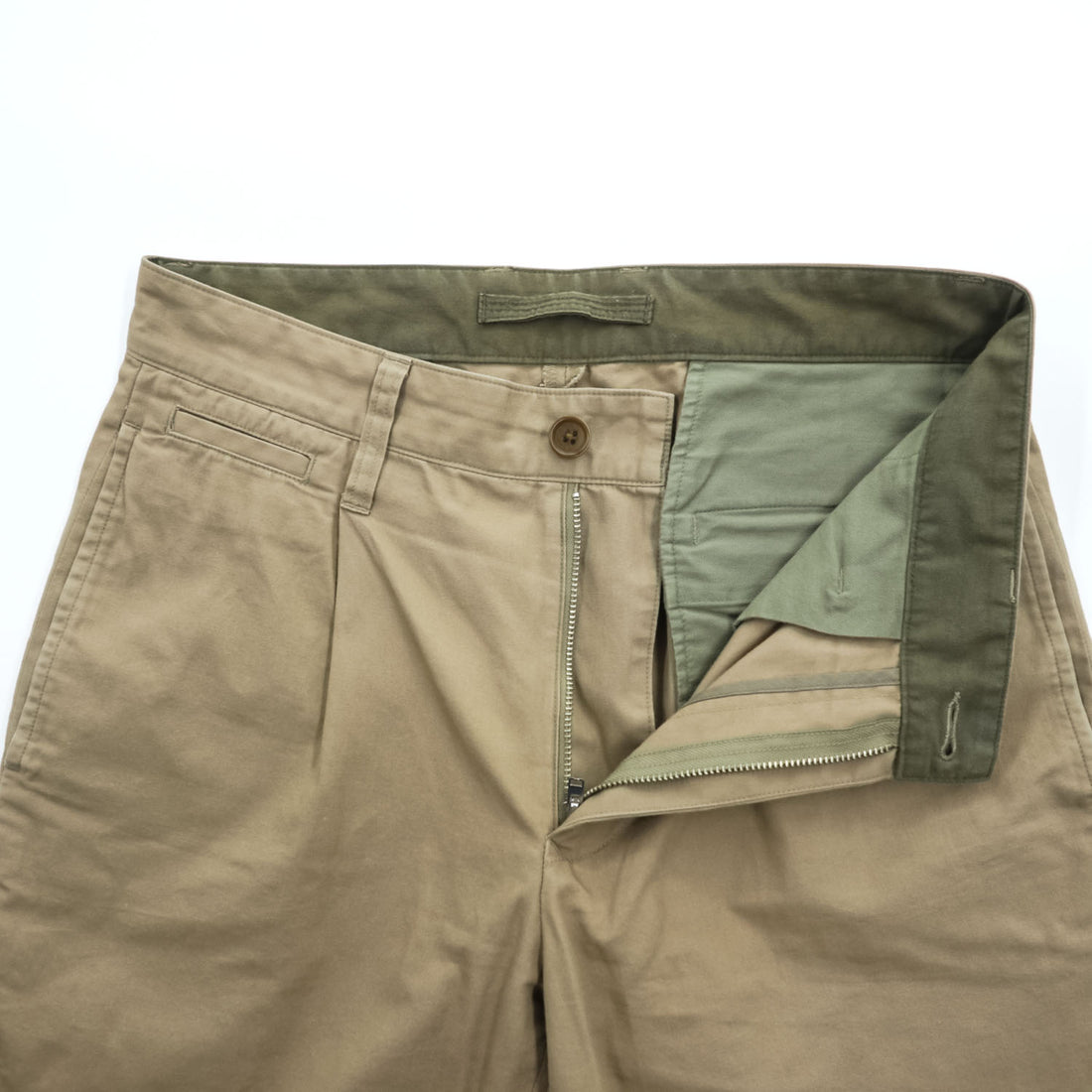 Nigel Cabourn 日本製 タック チノパンツ HOSPITAL PANT WEATHER CLOTH ベージュ プリーツ 80340050004