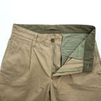 Nigel Cabourn 日本製 タック チノパンツ HOSPITAL PANT WEATHER CLOTH ベージュ プリーツ 80340050004