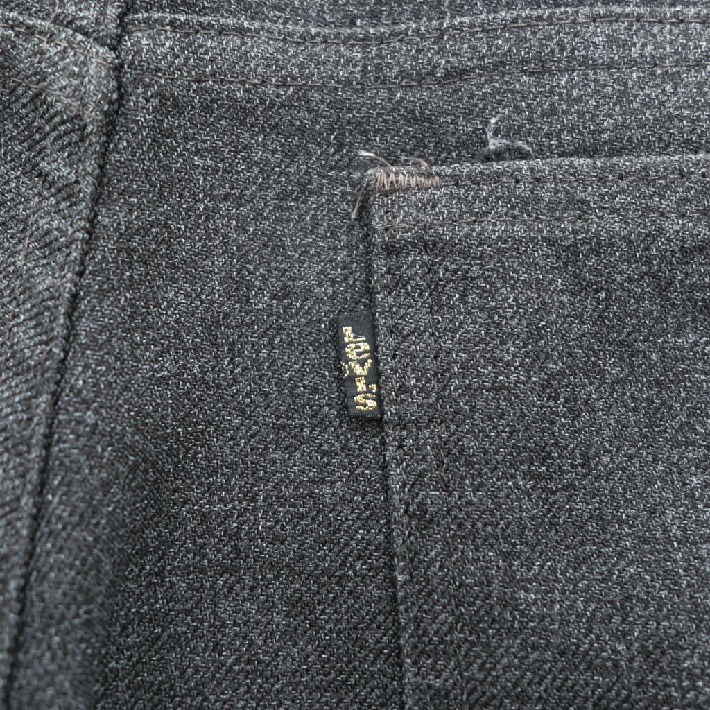 Vintage 80s Levi strauss Black Gold Tab Charcoal Gray Flare Slacks Pants
