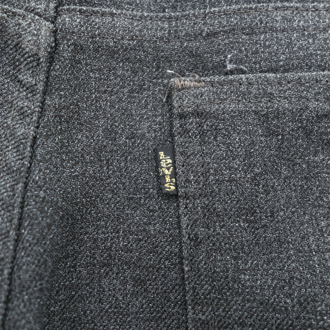 Vintage 80s Levi strauss Black Gold Tab Charcoal Gray Flare Slacks Pants