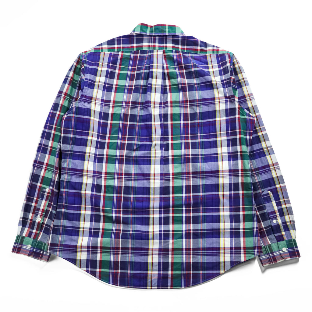 Ralph Lauren 90年代 ヴィンテージ 長袖 マドラスチェックシャツ XL CUSTOM FIT ボタンダウン