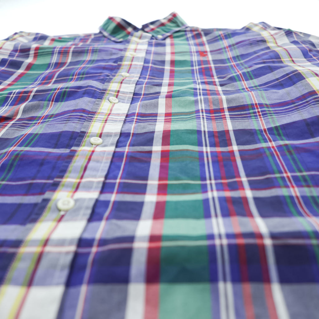 Ralph Lauren 90年代 ヴィンテージ 長袖 マドラスチェックシャツ XL CUSTOM FIT ボタンダウン