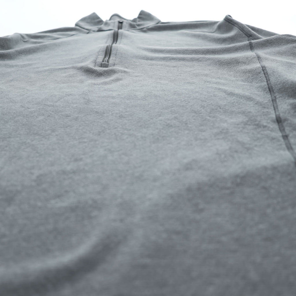 Patagonia Long Sleeve T-Shirt, XL, Grey, Stretch Capilene 3 Midweight Zip Neck Pullover 44441