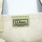 Vintage 90s 00s L.L.Bean Boat and Tote Small Natural Navy Canvas Bag Made in USA