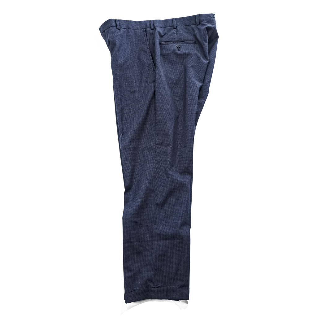 Brooks Brothers Regent Reda Wool Houndstooth Dress Pants Navy W35 L32 Cuffed