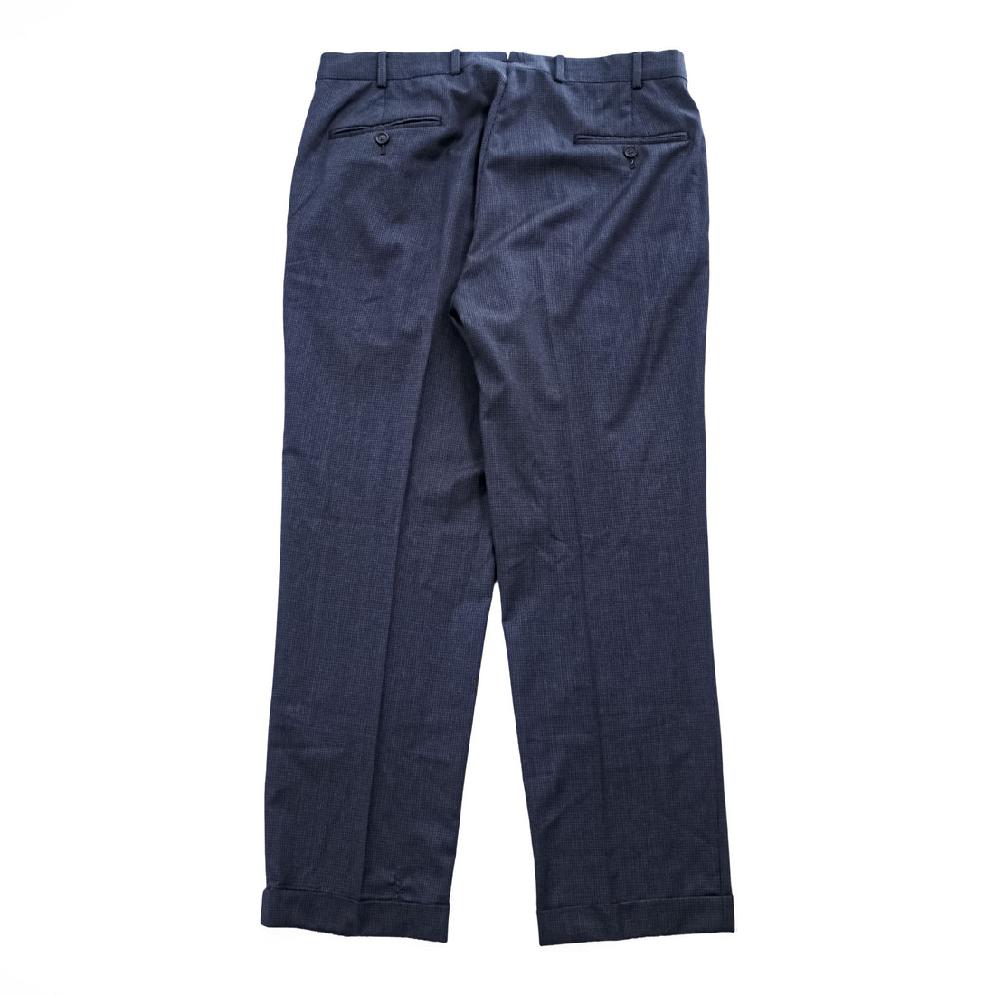 Brooks Brothers Regent Reda Wool Houndstooth Dress Pants Navy W35 L32 Cuffed