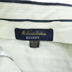 Brooks Brothers Regent Reda Wool Houndstooth Dress Pants Navy W35 L32 Cuffed