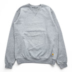 carhartt クルーネック 前V スウェット トレーナー L グレー 裏起毛 LOOSE FIT TS0124-M