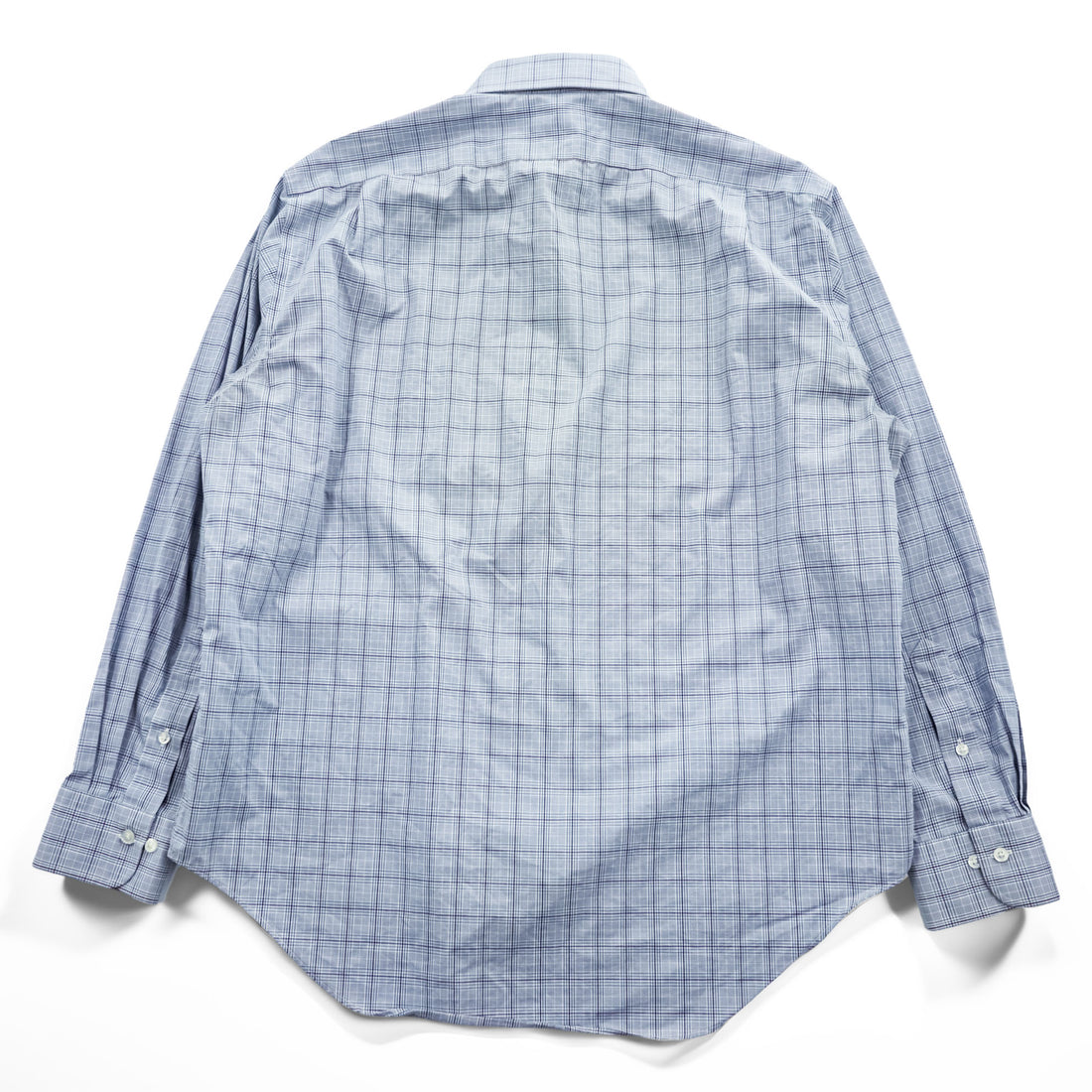 LAUREN RALPH LAUREN 長袖 ドレスシャツ L ブルー ストレッチ CLASSIC FIT チェック