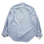 LAUREN RALPH LAUREN 長袖 ドレスシャツ L ブルー ストレッチ CLASSIC FIT チェック