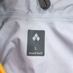 mont-bell ゴアテックス GORE-TEX 防水 マウンテンパーカー シェル レインジャケット L オレンジ ストームクルーザー ドローコード フード収納 1128256