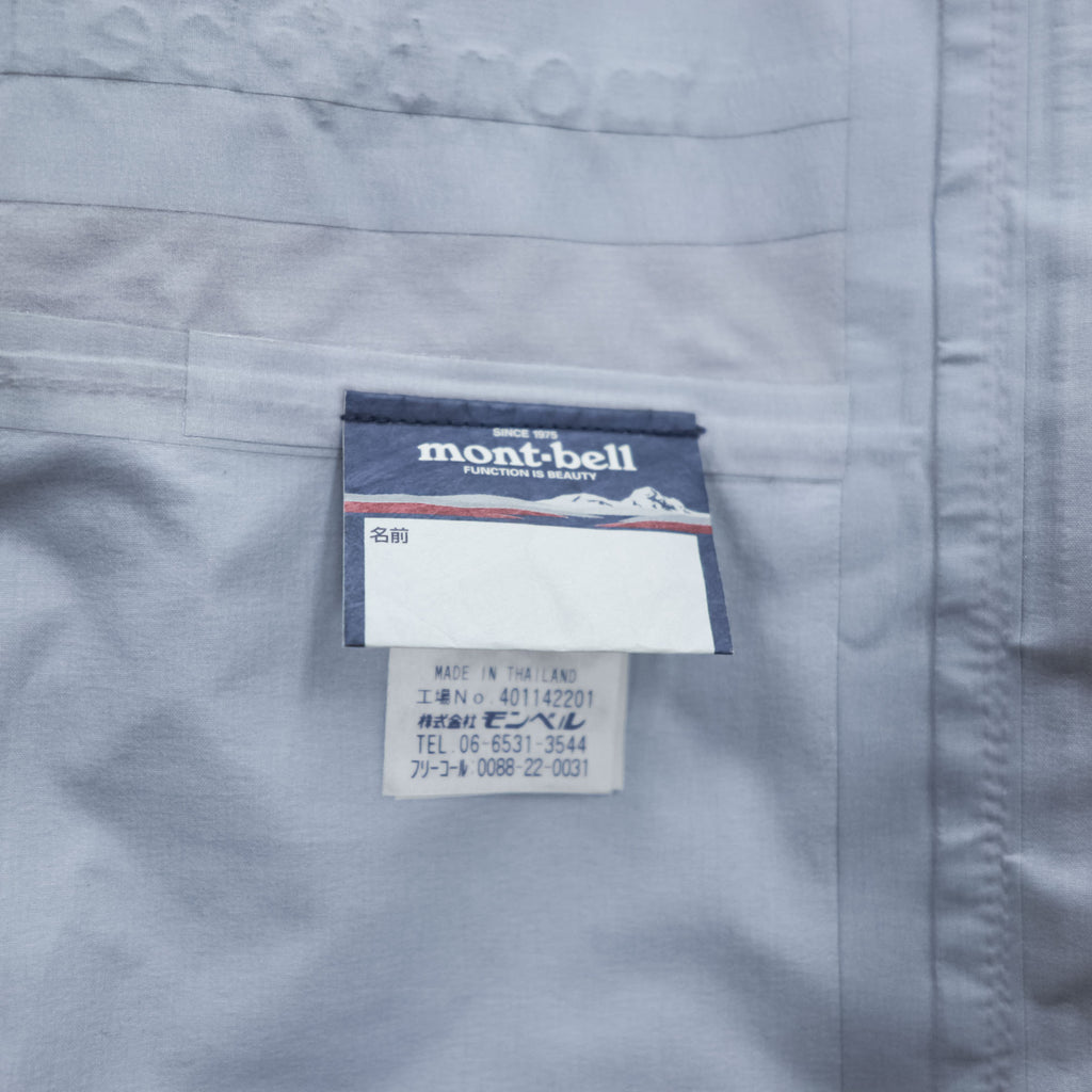 mont-bell ゴアテックス GORE-TEX 防水 マウンテンパーカー シェル レインジャケット L オレンジ ストームクルーザー ドローコード フード収納 1128256