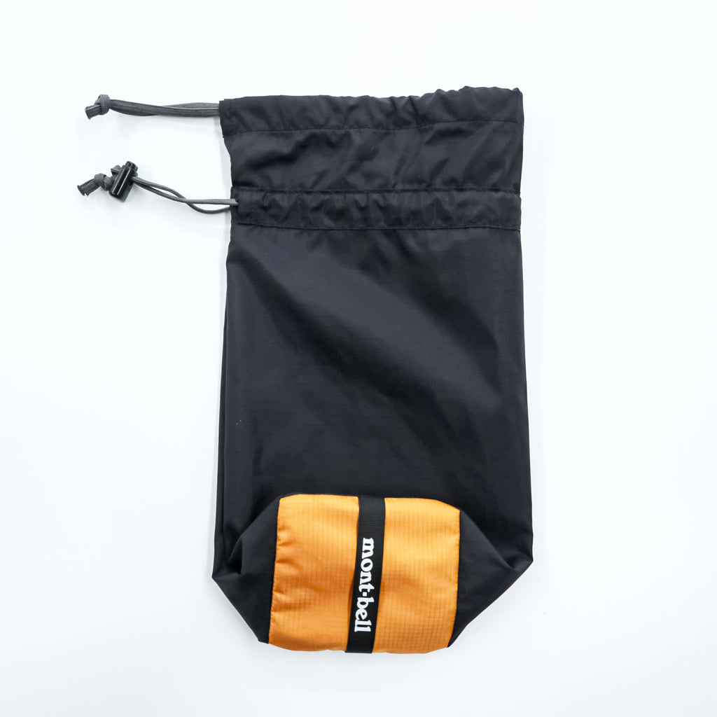 mont-bell ゴアテックス GORE-TEX 防水 マウンテンパーカー シェル レインジャケット L オレンジ ストームクルーザー ドローコード フード収納 1128256