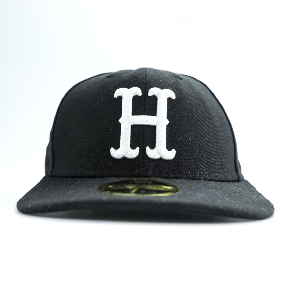HUF × New Era 59FIFTY ベースボール キャップ 7 3/8 ブラック H刺繍