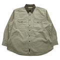 Woolrich Hunting Long Sleeve Shirt, Button Puffer, Elbow Patch, XL, Beige Khaki, 6078