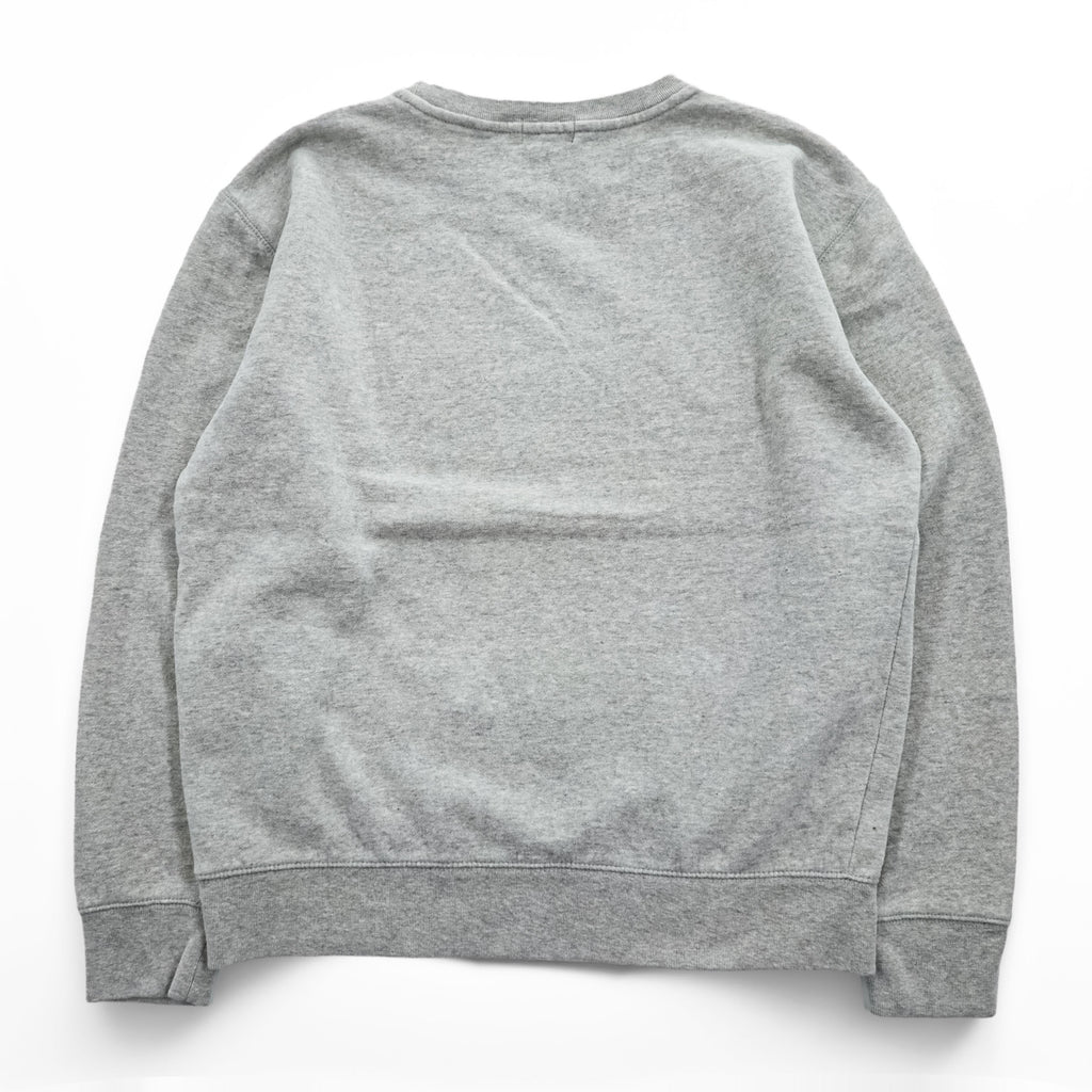 Polo Ralph Lauren 90s Vintage Sweatshirt Small Pony Embroidered Logo Brushed Lining Gray M