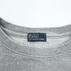 Polo Ralph Lauren 90s Vintage Sweatshirt Small Pony Embroidered Logo Brushed Lining Gray M