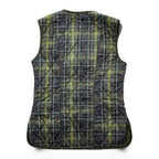 Barbour Vest M Khaki Green Checked Barbour Tartan Betty Quilted Liner LQU0327 TN11