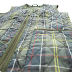 Barbour Vest M Khaki Green Checked Barbour Tartan Betty Quilted Liner LQU0327 TN11