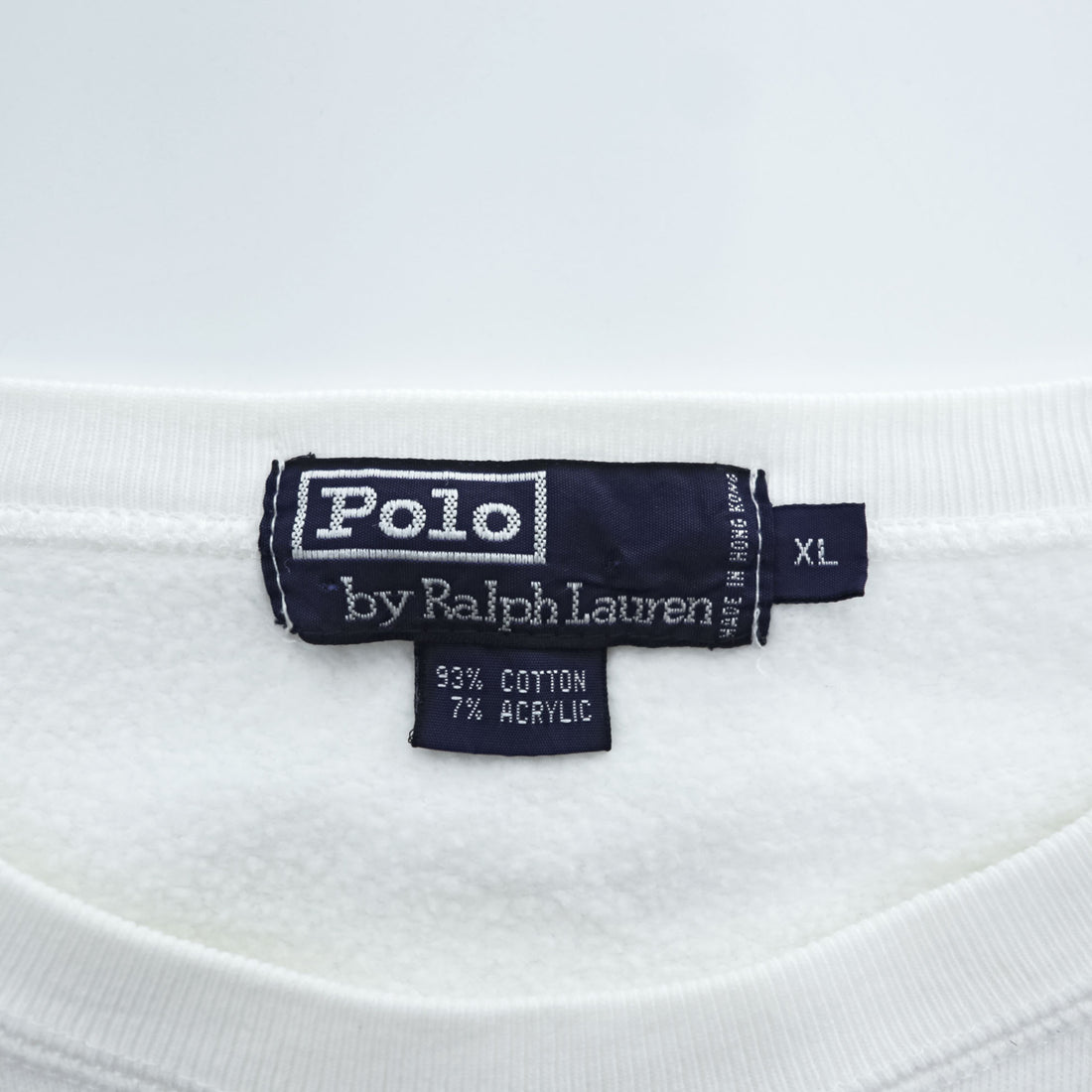 Polo Ralph Lauren 90年代 ヴィンテージ スウェット トレーナー XL ホワイト スモールポニー ロゴ 刺繍 ビッグサイズ