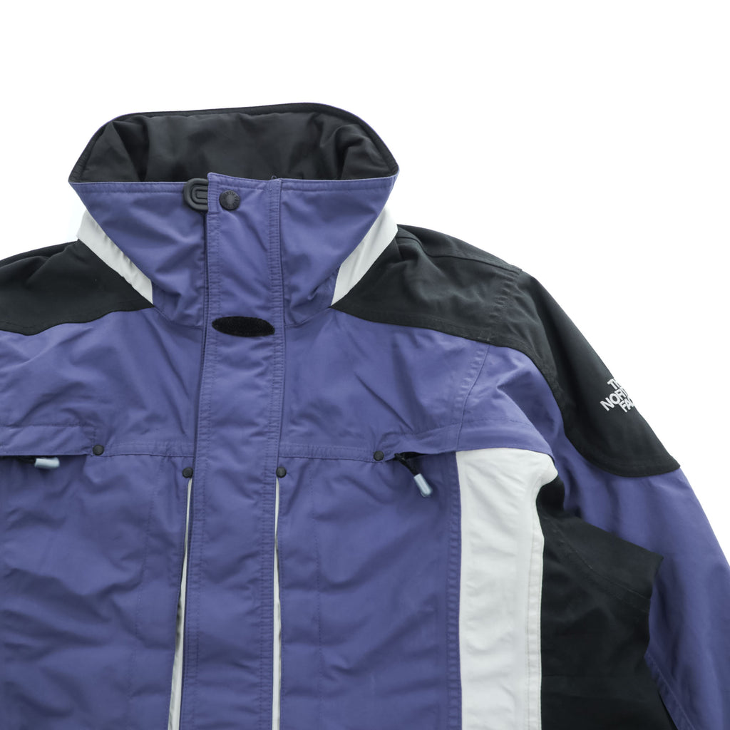 THE NORTH FACE 90年代 ヴィンテージ マウンテンジャケット L ブルー 防水 シェル ジップインジップ ドローコード