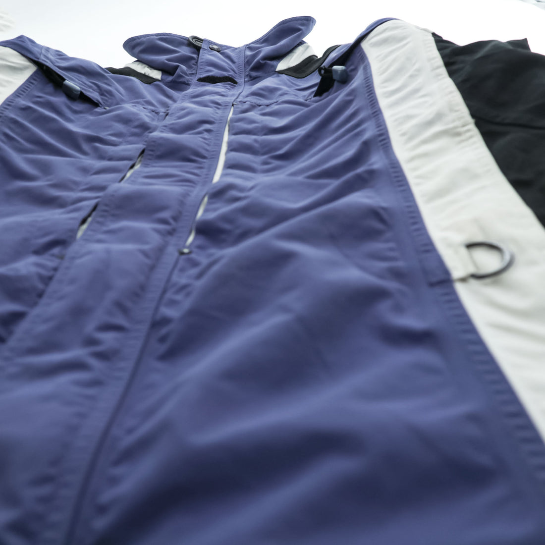 THE NORTH FACE 90年代 ヴィンテージ マウンテンジャケット L ブルー 防水 シェル ジップインジップ ドローコード
