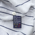 TOMMY HILFIGER 90年代 ヴィンテージ 半袖 ベースボールシャツ M グレー ストライプ 刺繍