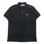 LACOSTE ラコステ CLASSIC FIT 半袖 ポロシャツ L ブラック ワニロゴ 鹿の子 コットン100%