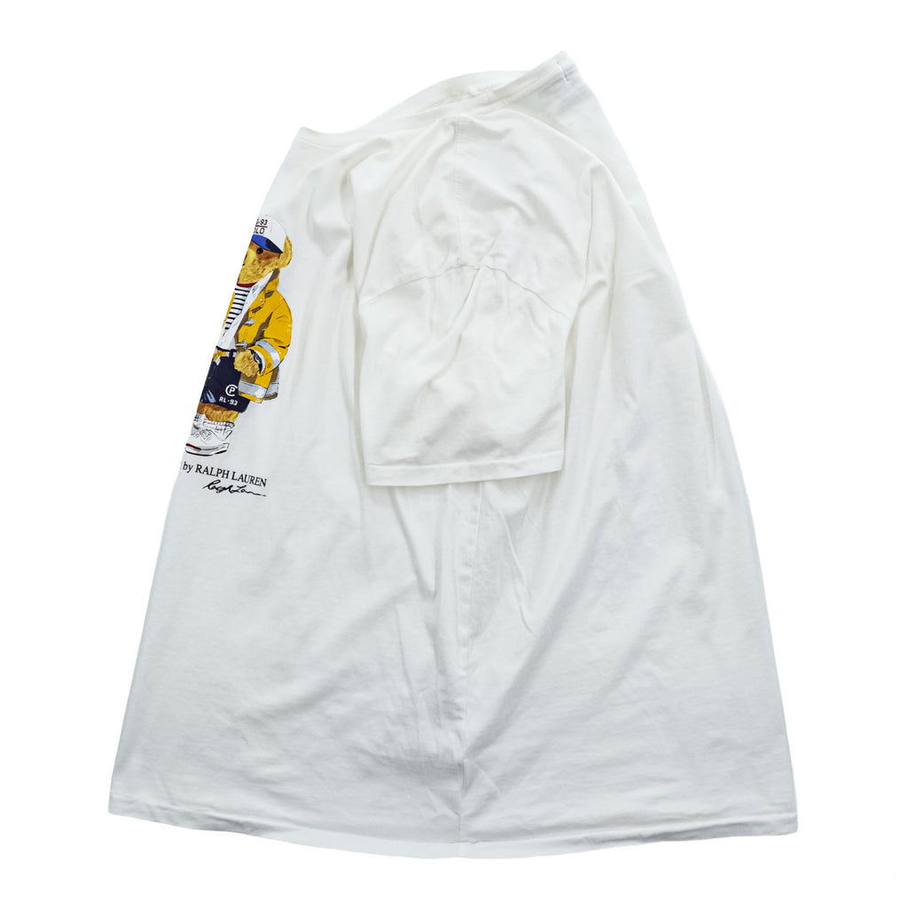 POLO RALPH LAUREN ポロベア Tシャツ L ホワイト イエロージャケット US-93 半袖 コットン100%