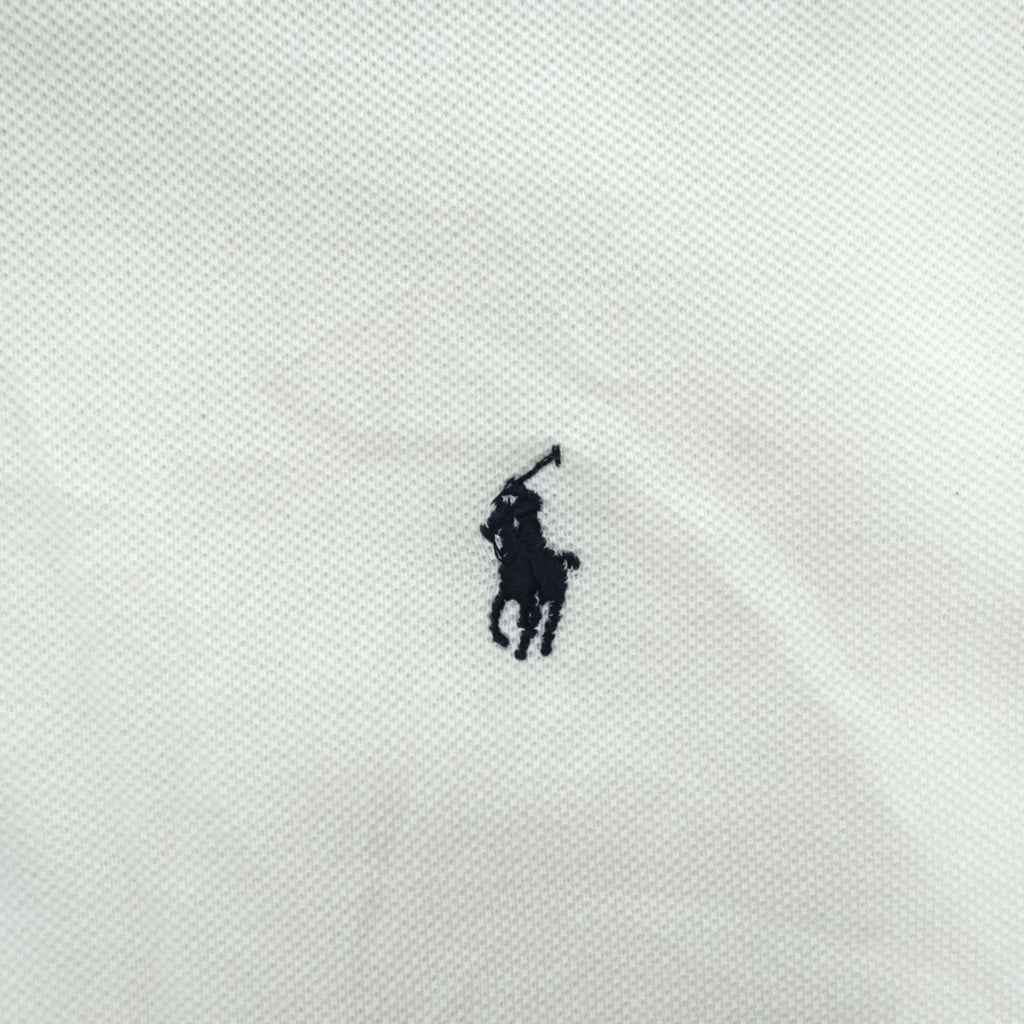 Polo Ralph Lauren 90年代 ヴィンテージ ポロシャツ L スモールポニー ロゴ 刺繍 鹿の子 リブ付き 未使用品