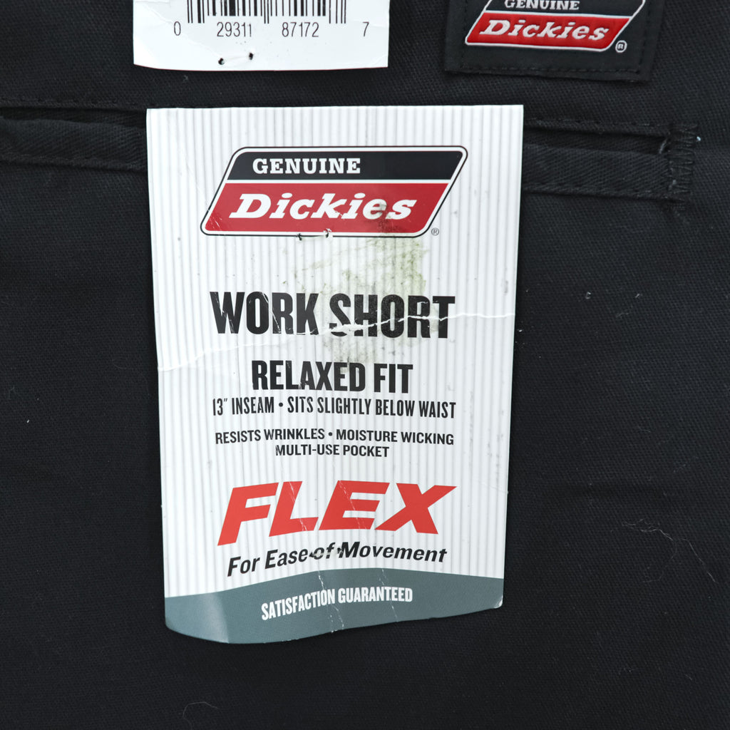 Dickies FLEX Relaxed Fit Work Shorts Black 13 Inch GR630BK W42 New With Tags