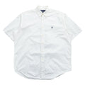 Vintage 90s Ralph Lauren BLAIRE White Oxford Short Sleeve Button Down Shirt L Pony