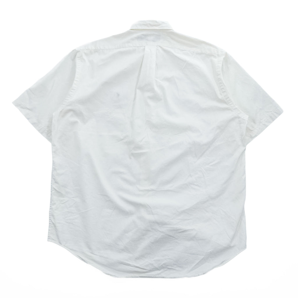 Vintage 90s Ralph Lauren BLAIRE White Oxford Short Sleeve Button Down Shirt L Pony