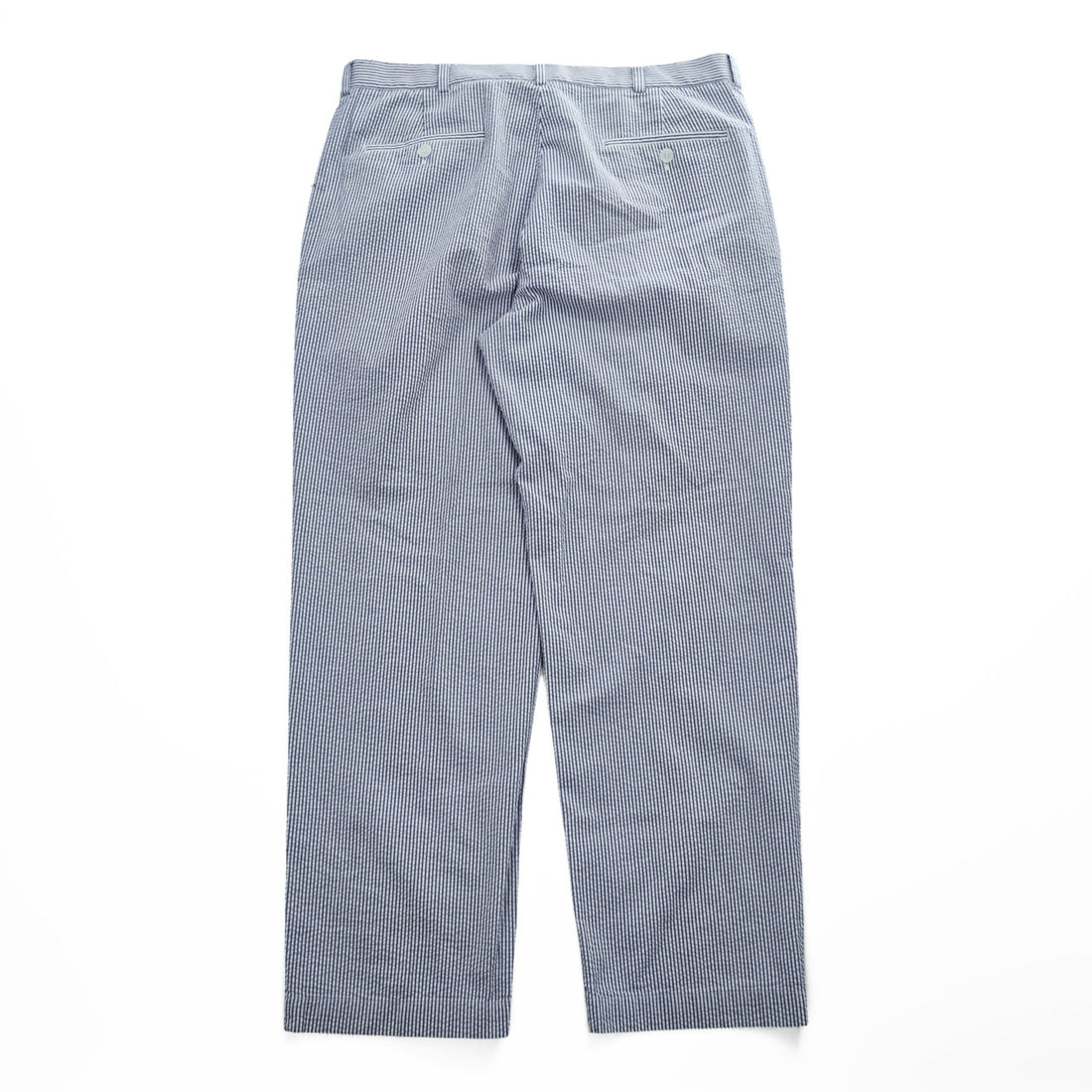 Brooks Brothers 346 シアサッカー スラックス パンツ L ブルー ホワイト ストライプ