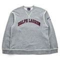 Ralph Lauren 90年代 ヴィンテージ スウェット トレーナー M グレー 刺繍 アーチロゴ POLO JEANS COMPANY