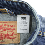 Levi's 00年代 ヴィンテージ スタンドカラー デニムジャケット Gジャン L インディゴ EASY RIDER シングル ライダース USAモデル スナップボタン 70550-0496