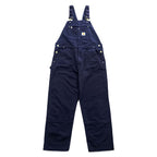 carhartt ダック地 ダブルニー オーバーオール XL 38×32 ネイビー キャンバス 102776-412